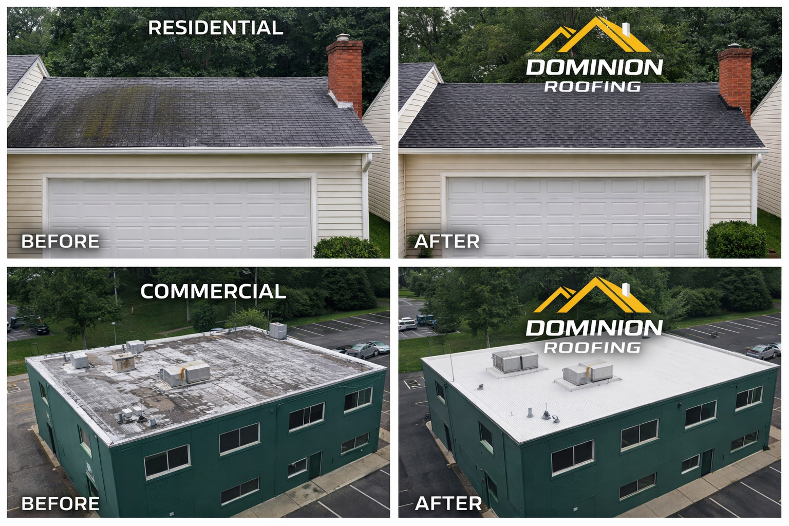 Before After roof replacement 1